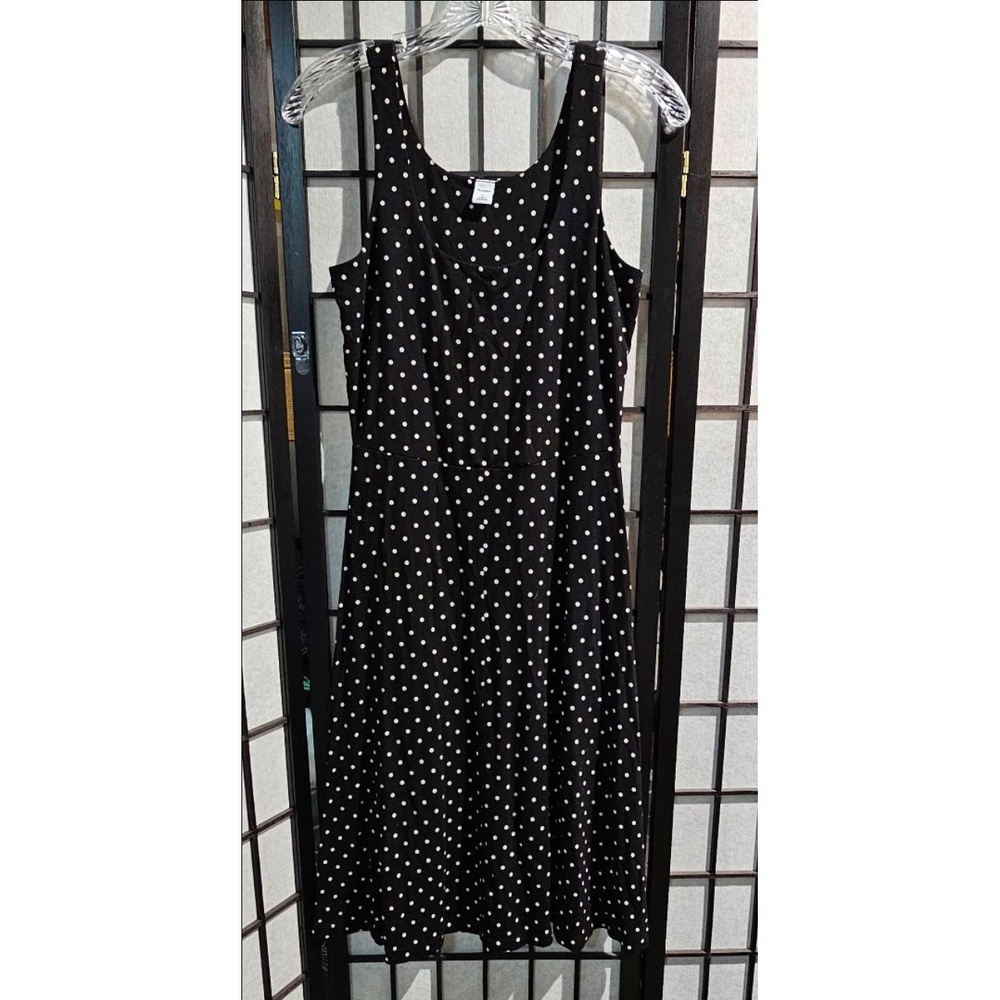 OLD NAVY Womens Dress Size S Black White Polka Dot Sleeveless Scoop Neck - Picture 2 of 5
